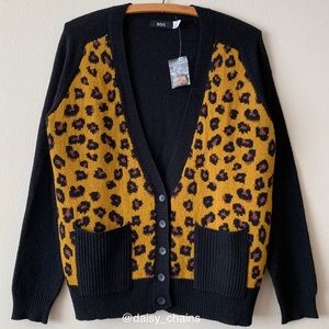 NWOT BDG Leopard Print Cardigan